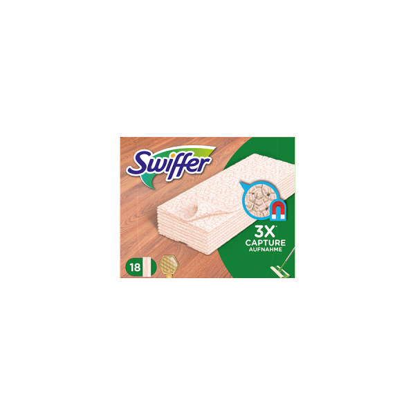 Swiffer Bodenwischer Trockene Bodentücher (18 Tücher) für Holz & Parkett